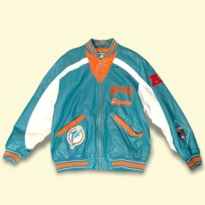 miami dolphins leather jacket